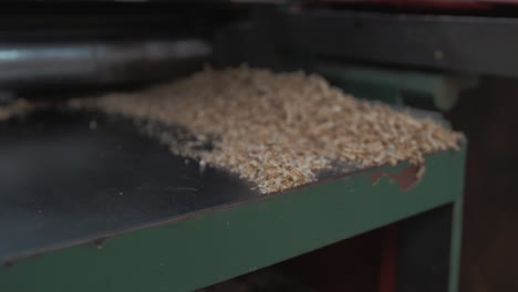 fine oak wood sawdust from thickness planer machine