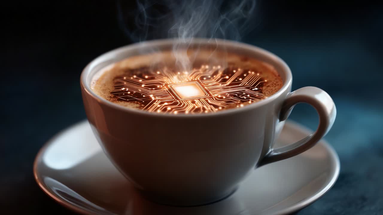 Coffee with a Circuit Board Design