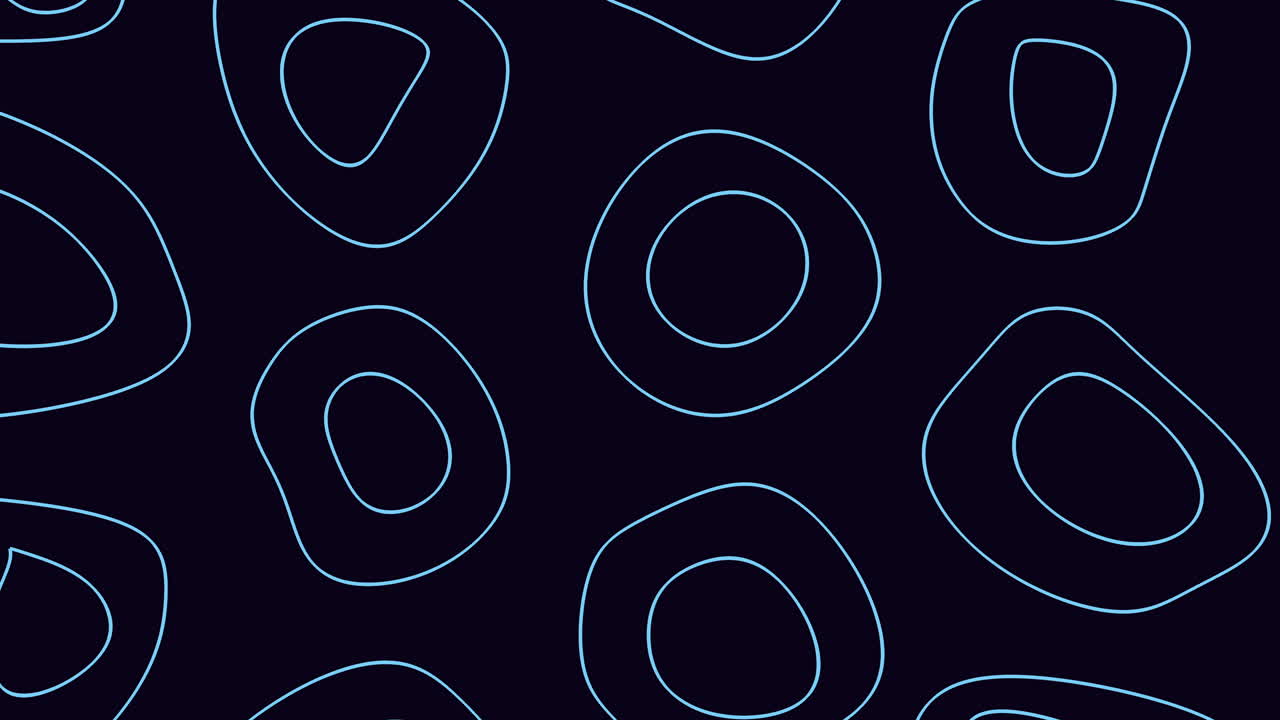 Neon rings pattern on dark space