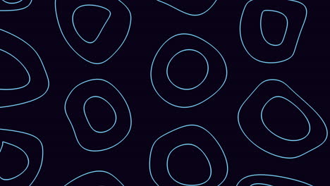 neon rings pattern on dark space