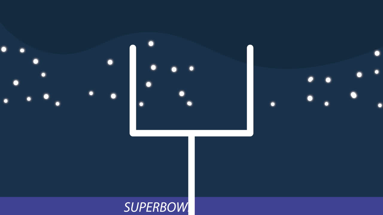 슈퍼 볼 나이트 축구 필드 골