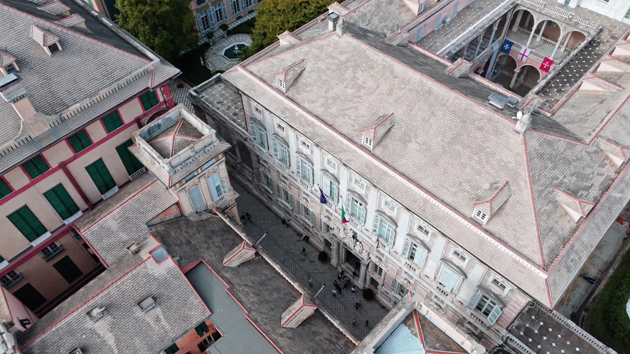 Aerial View of Palazzo Ducale in Genoa, Italy