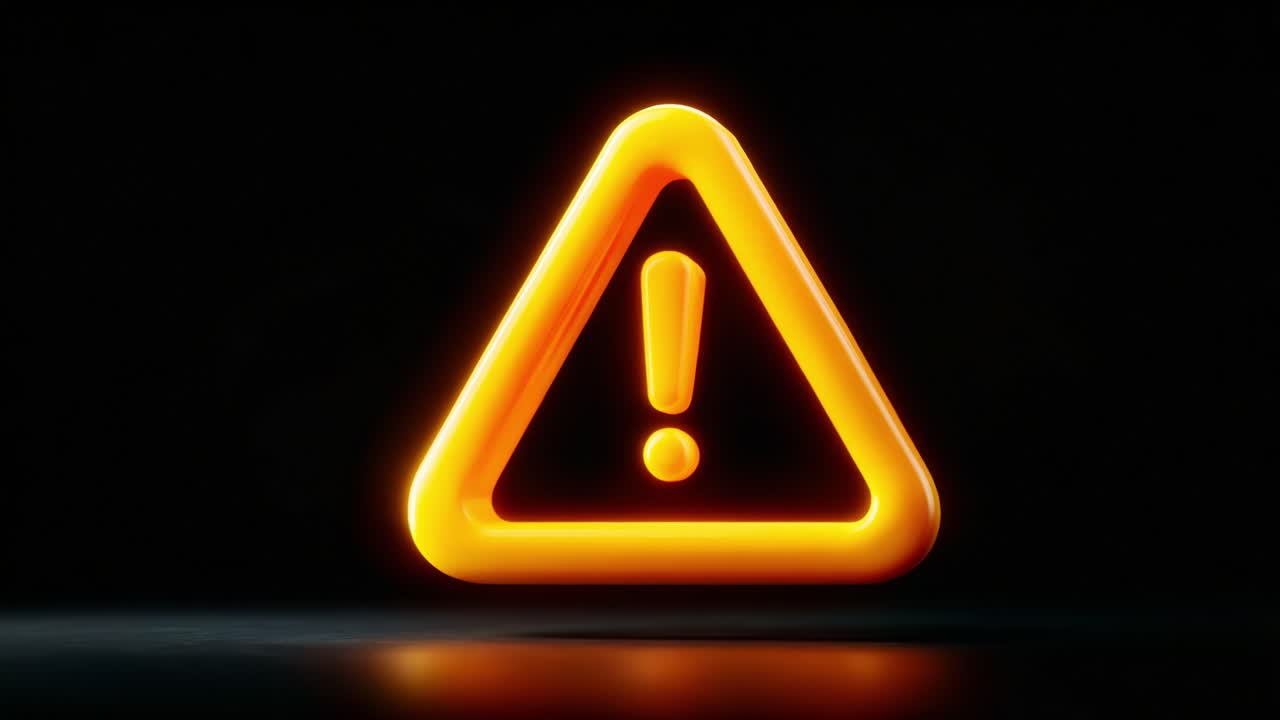 Dynamic Alert Triangle: Visual Representation of Caution and Warning in Motion Versus Stability, Showcasing Transition from Dynamic Motion to a Freeze Frame State