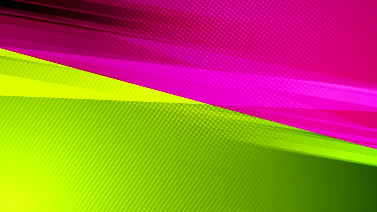 colorido verde y púrpura contraste animación de video abstracto