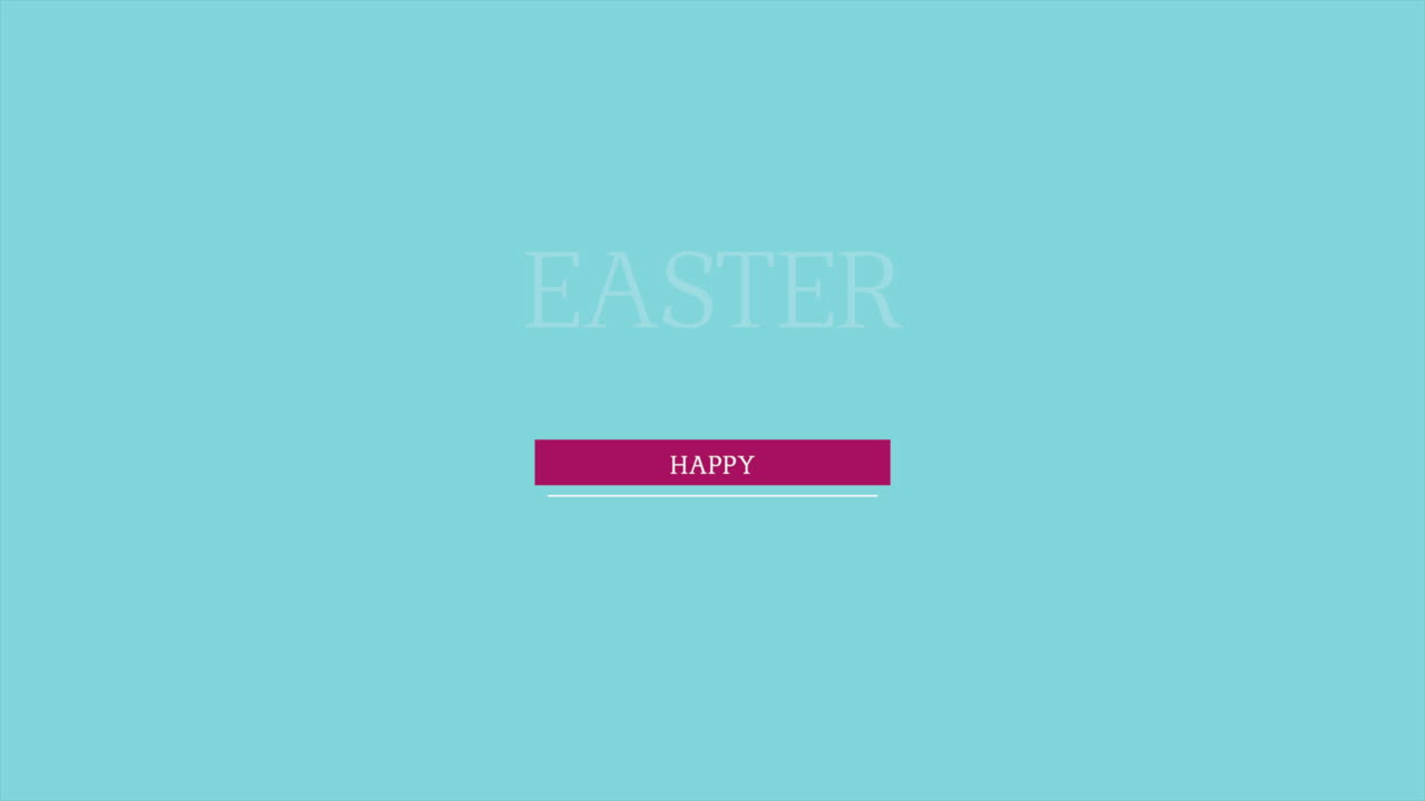 Happy Easter on modern blue gradient color