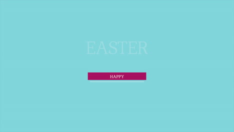 happy easter on modern blue gradient color