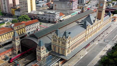 train station at historic centre sao paulo brazil