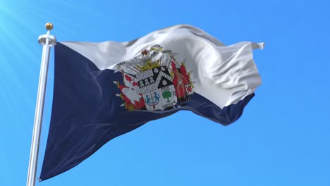 osorno flag, chile. loop