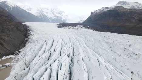 glaciers in south iceland - aerial drone shot