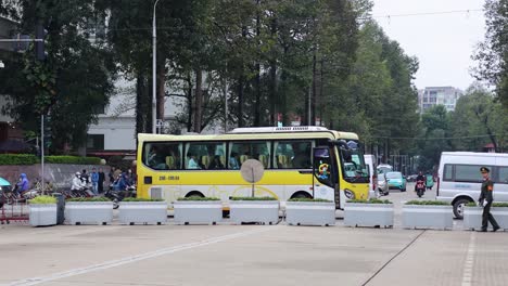 traffic and pedestrians in hanoi, vietnam