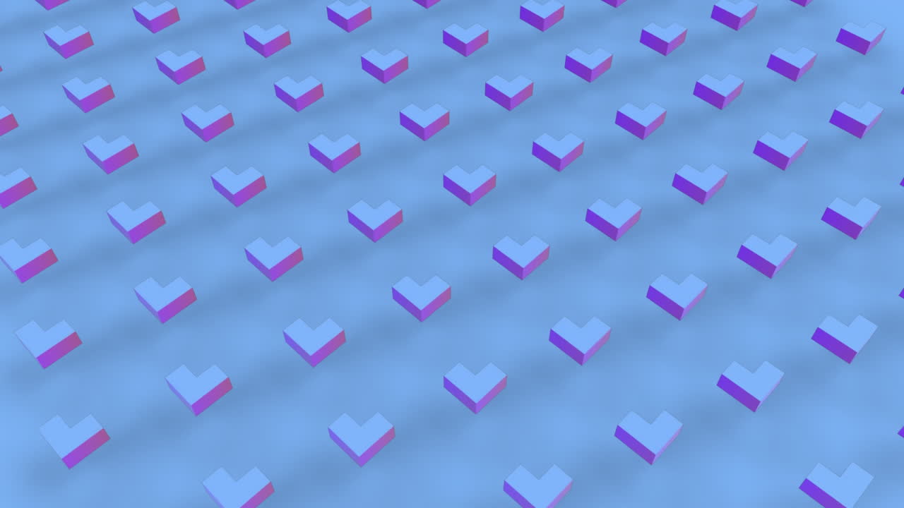 Moving 3d abstract shapes in formation