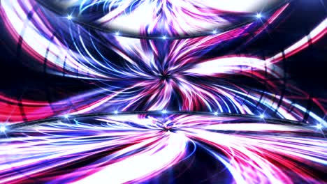 tecnología abstracta universo animación de túnel, habitación y luces