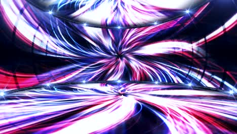 abstract technology universe tunnel animation, room and lights