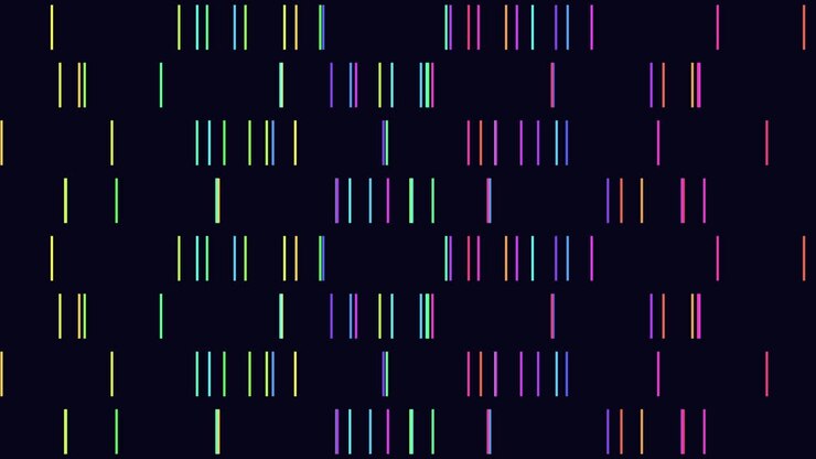 Intricate And Vibrant Dna Pattern On A Sleek Black Background