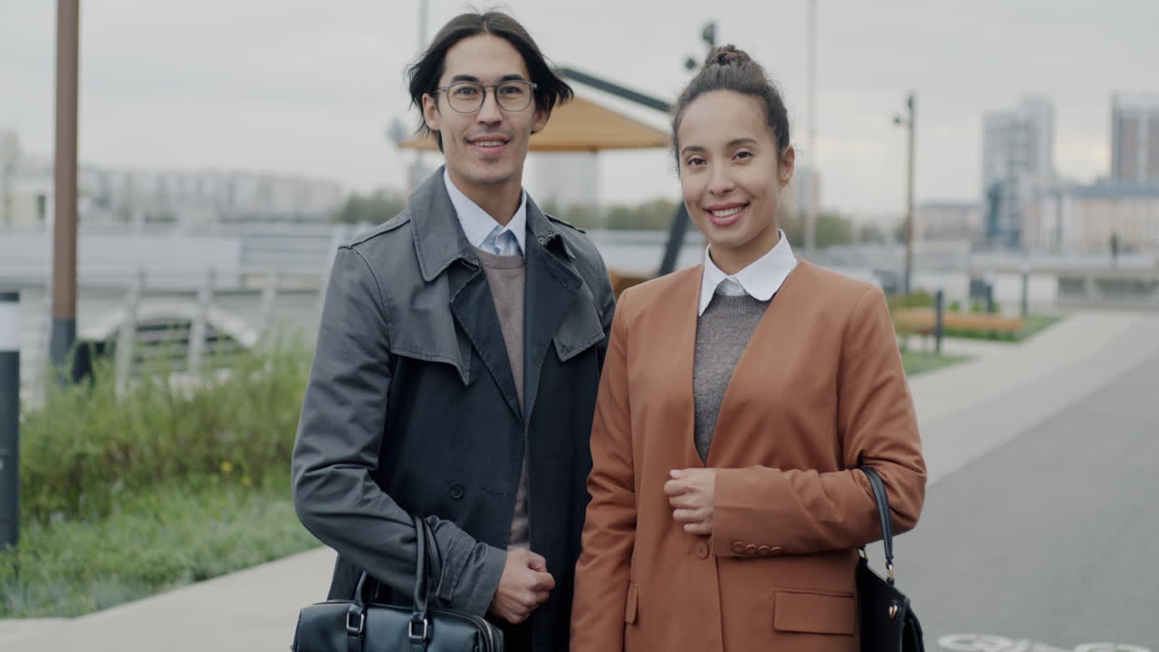 Business Couple Outdoors