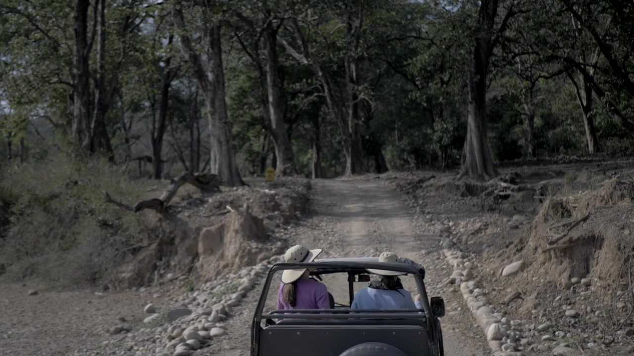 To kvinder på junglesafari i Jim Corbett Nationalpark
