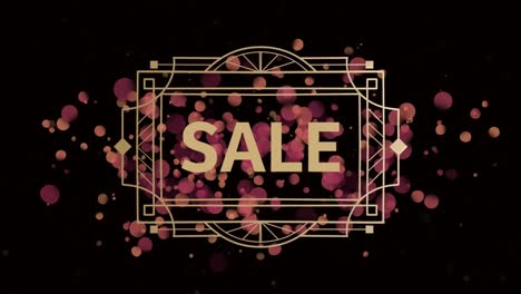 animation of sale text on black background