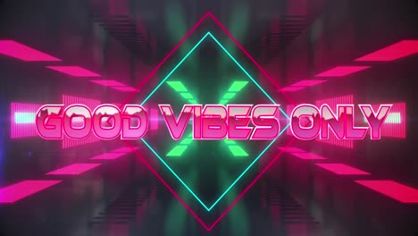 Animation-of-good-vibes-only-over-digital-space-with-neon-lights-and-shapes