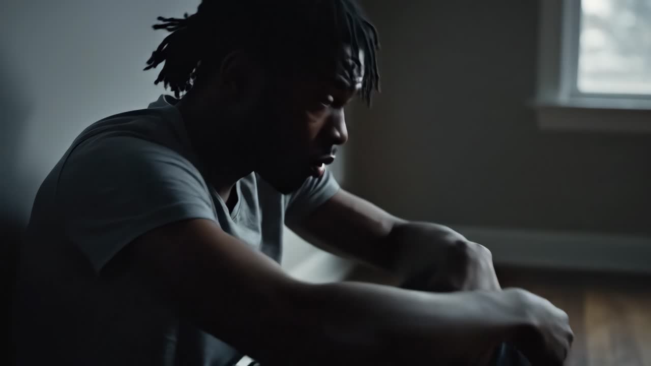 A man expressing sadness and depression