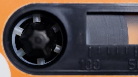 close-up of a vintage cassette tape