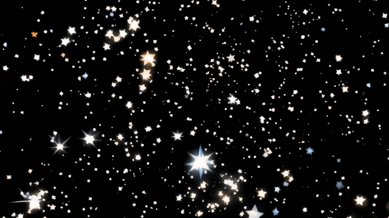 Sovrapposizione animata con effetto luce stelle estetica, video 4K trasparente, canale alfa, ProRes 4444