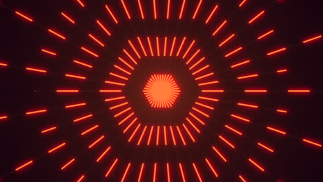Neon-red-led-light-geometric-lines