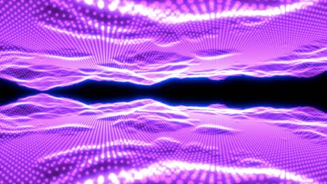 abstract creative wavy dots. intelligence, binary futuristic concept. waving wireframe.