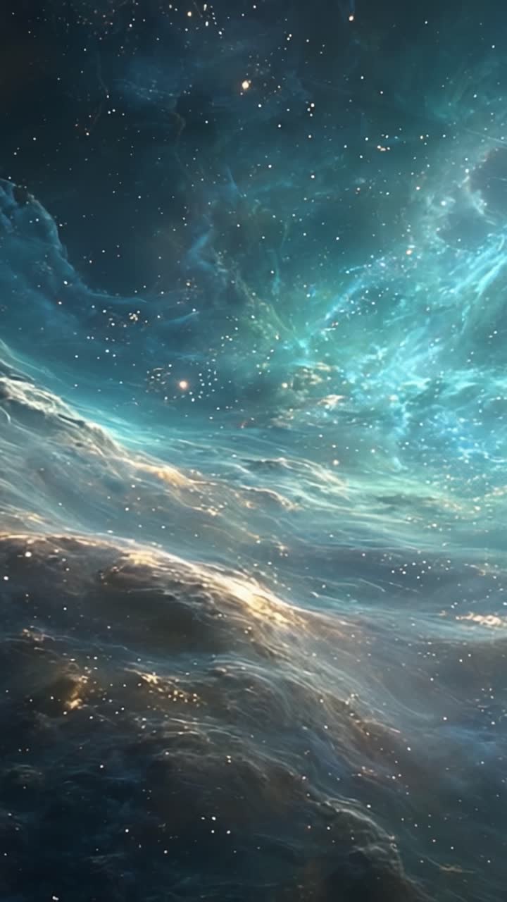A mesmerizing cosmic vista showcasing the ethereal beauty of distant galaxies, shimmering stars, and vibrant nebulae in the vast expanse of the universe