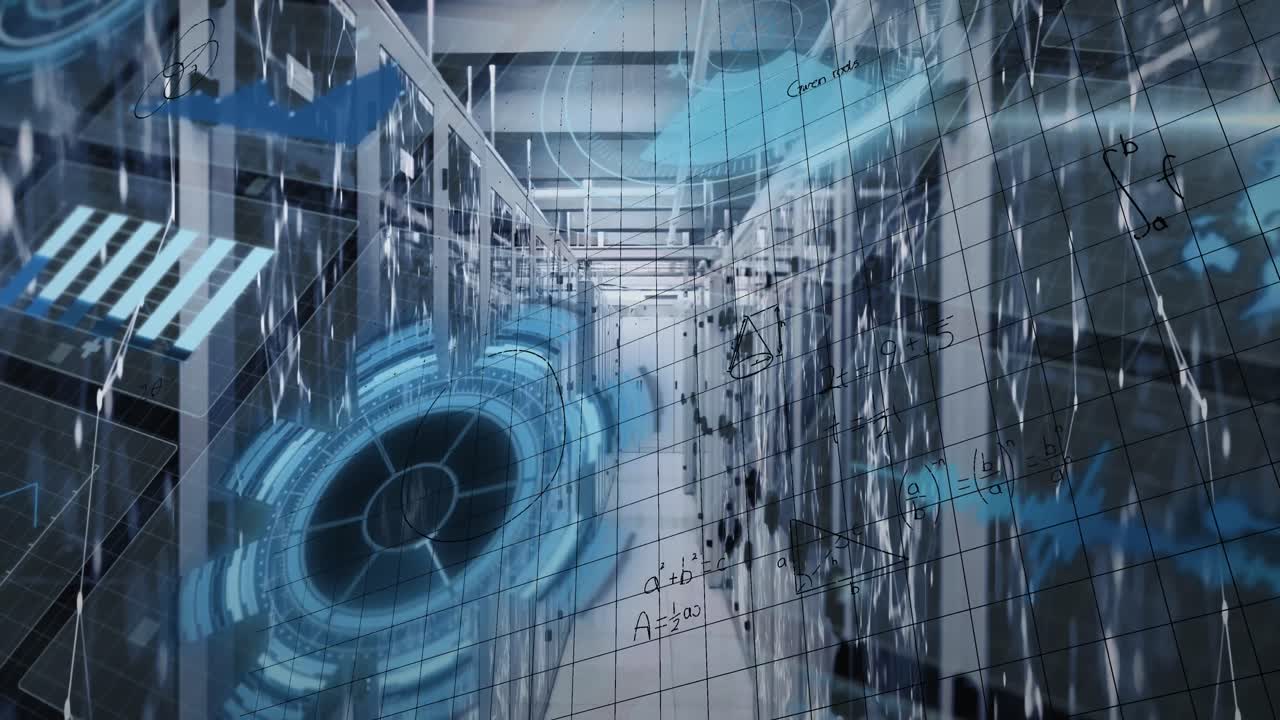 수학적 방정식의 애니메이션과 서버 에 대한 데이터 처리 인터페이스.