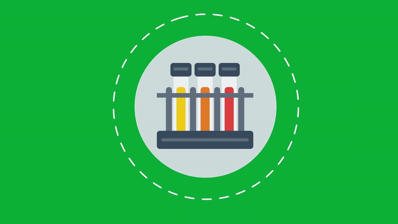 Test tube icon animation.