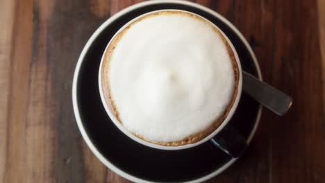 birds eye view of a latte