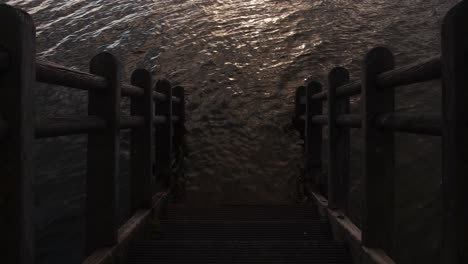 stairs down into the water