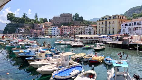 colorful boats and buildings in sorrento marina