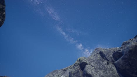 4k astrophotography star trails over sandstone canyon walls.