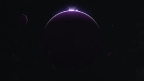 ethereal purple sphere glowing in celestial void