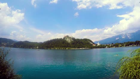 Slovenia---view-resort-Lake-Bled-Timelapse.