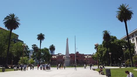 walking pov at central park of buenos aires city argentina, daylight tourism
