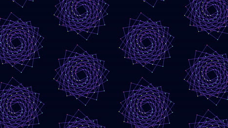 psychedelic and twisted seamless cubes pattern in dark space