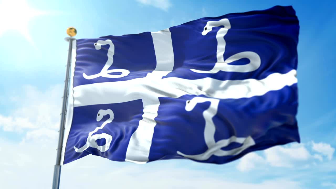 마르티니크 발의 3d 렌더링 영상