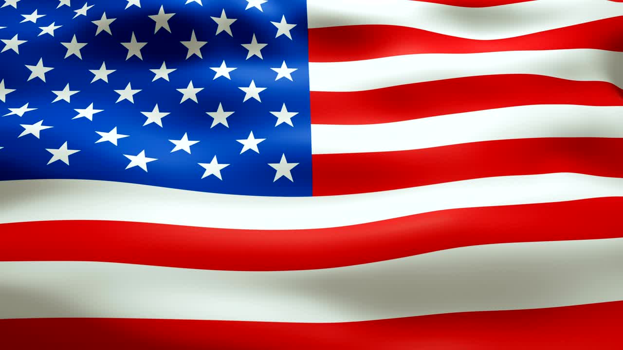 agitando la bandera estadounidense - bucle