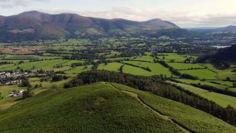 looking towards skiddaw and belcathra from barrow in the lake district