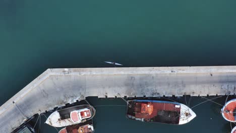 kajakfahren im hafen