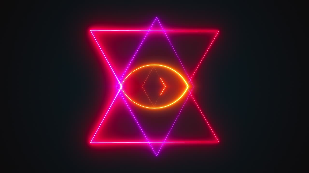 signo mágico de neón