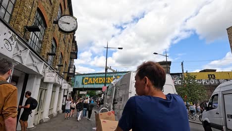 van unloading goods at camden lock