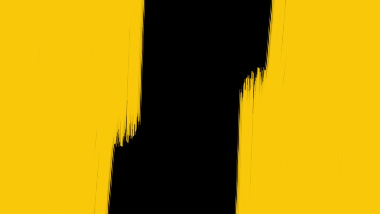 Animazione di Transizione Grafica Dinamica a Scorrimento Giallo e Nero