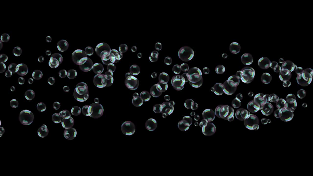 Abstract Water air Bubbles moving and floating 4K 3D Green Screen loop Animation Background