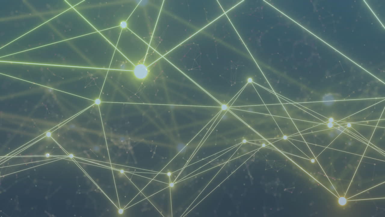 animación de la red de conexiones sobre fondo azul