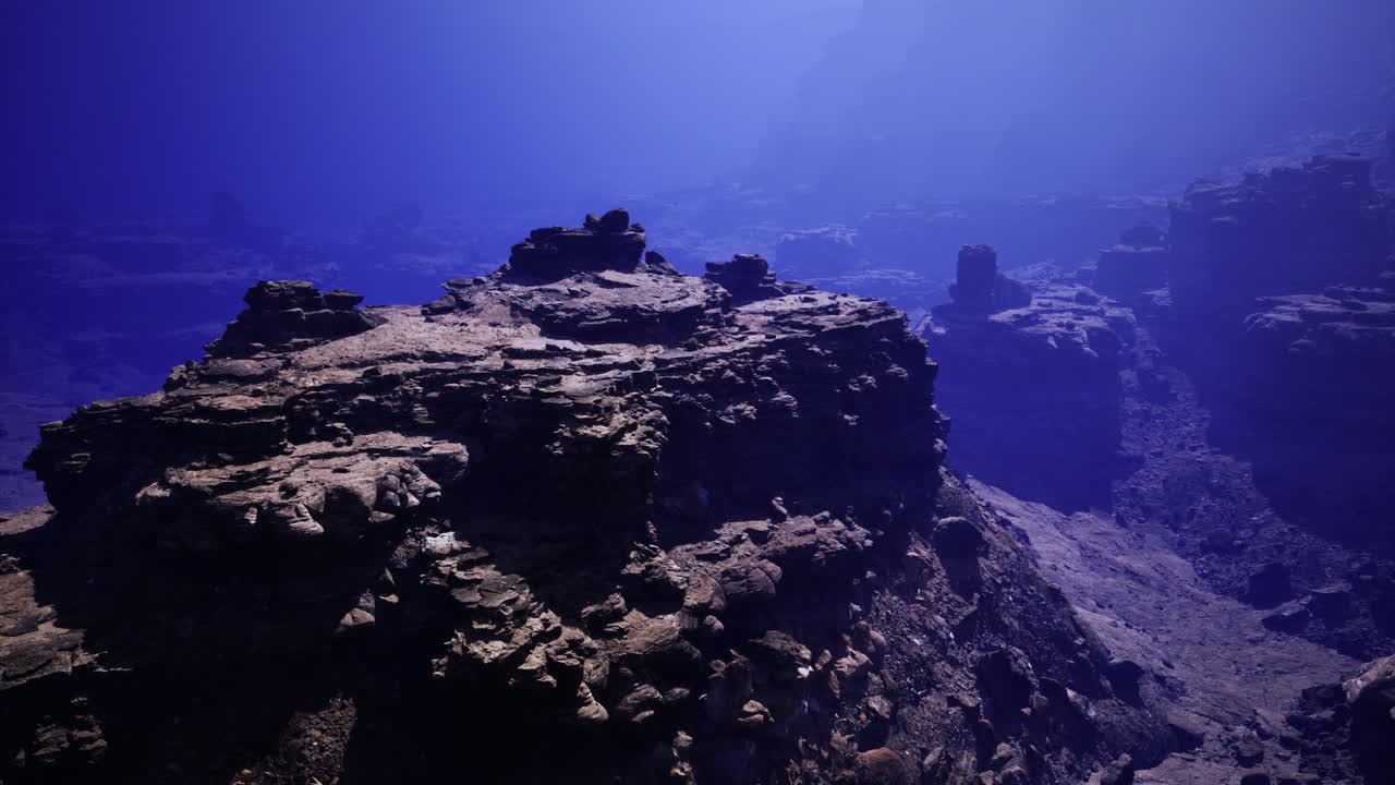 Underwater rock formations showcasing the beauty of ocean depths
