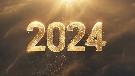 golden 2024 new year background