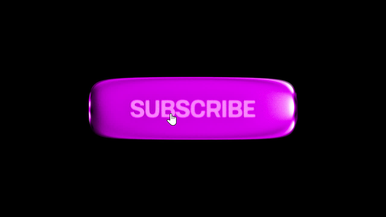 Purple Glossy Subscribe Button Animation with Mouse Click